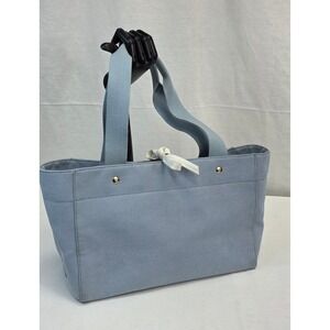 Kate Spade New York Blue Canvas Maternity Tote Bag Little Monkey Doodle Lining